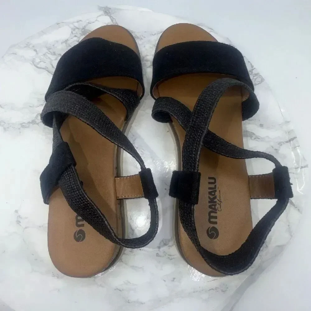 MAKALU Black Anika Strappy Sandals-8M NWOT